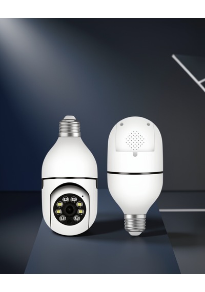 Akıllı Ampül Kamera Pan Tilt Wi-fi Gece Görüşlü