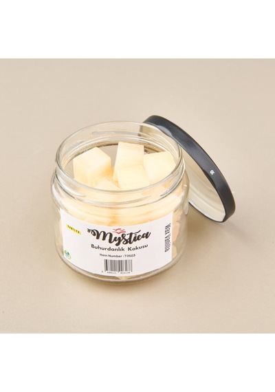 Wax Vanilla Küp Buhurdanlık Kokusu - Beyaz - 7x9 Cm Çok Renkli