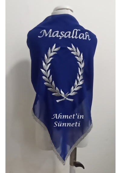 Moms And Babies İsimli Sünnet Şalı Omuz Örtüsü Maşallah Nakış Işlemeli Kına Şalı Atkı Eldiven Isme Özel