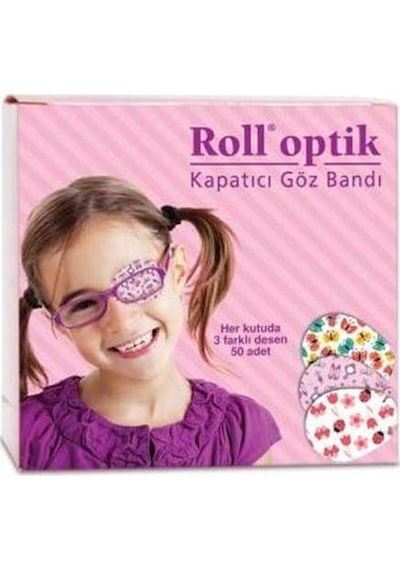 Roll Ped Çocuklar için Kapatıcı Göz Bandı 50 Adet Çok Renkli