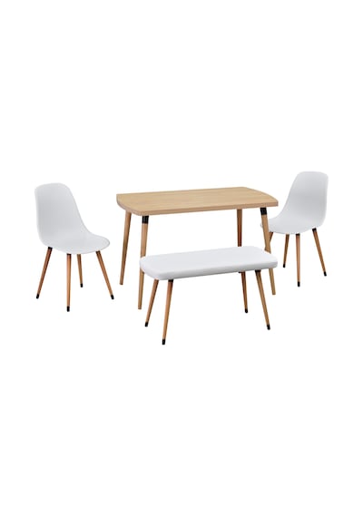 Vilinze Eames Sandalye-bank Argos Ahşap Mdf Sabit Mutfak Masası Takımı - 70x120 Cmtk-argos-70120-nn-dino-nb-eames-nb Beyaz Vilinze Eames Sandalye-bank Argos Ahşap Mdf Sabit Mutfak Masası Takımı - 70x120 Cmtk-argos-70120-nn-dino-nb-eames-nb Beyaz