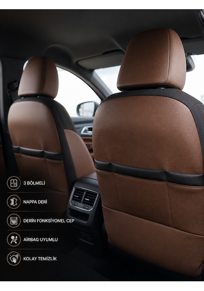 Toyota Auris 2006-2012 Uyumlu Premium Full Deri Oto Koltuk Kılıfı Airbag Uyumlu, Ortopedik, 4 Mevsim 69685932