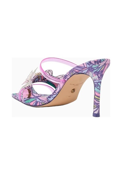 Kurt Geiger Butterfly Detaylı Mule Kadın Topuklu Sandalet Mor