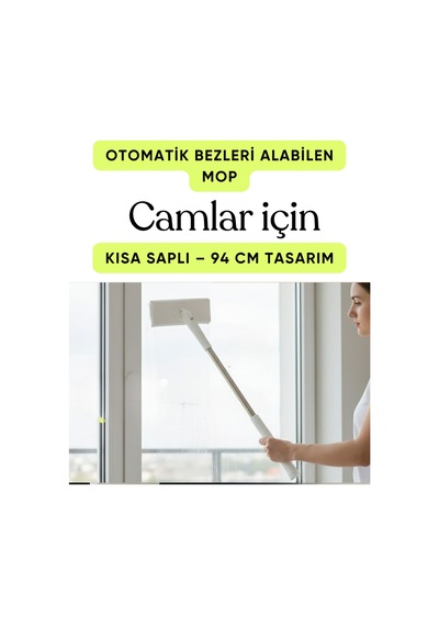 One Click Mop Camlar İçin Tüm Bezleri Kendi Alabilen Otomatik Mop Kullan At Bezler Için