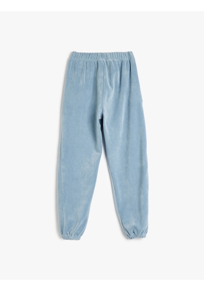 Koton Basic Jogger Eşofman Altı Beli Lastikli Mavi 5wkg40096ak Mavi