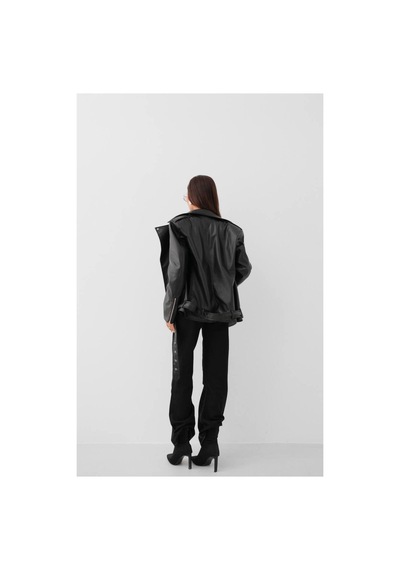 Jk Stores Vatkalı Oversize Biker Ceket Siyah