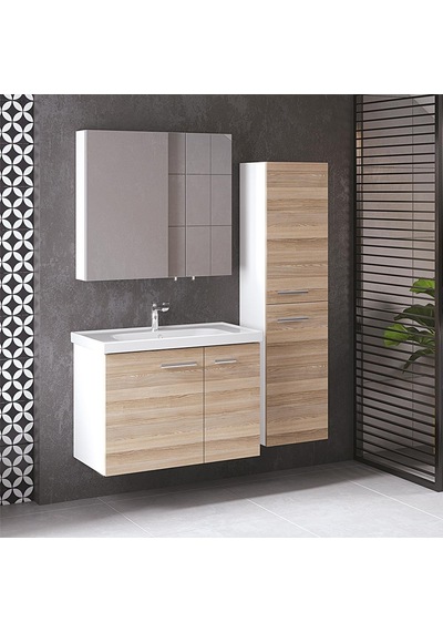 Denko Terra 80 Cm Mdf Banyo Dolabı Takımı + Boy Dolabı, Alize Çok Renkli Denko Terra 80 Cm Mdf Banyo Dolabı Takımı + Boy Dolabı, Alize Çok Renkli