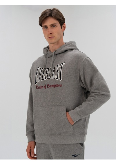 Everlast Heritage Champions Gri Unisex Hoodie Koyu Gri Melanj