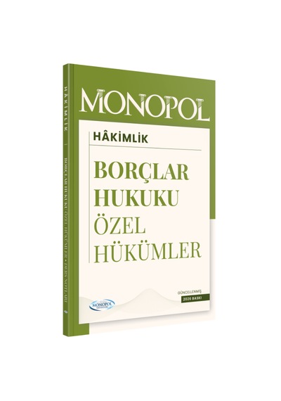 2026 Hakimlik Borçlar Hukuku Özel Hükümler Ders Notları Monopol Yayınları