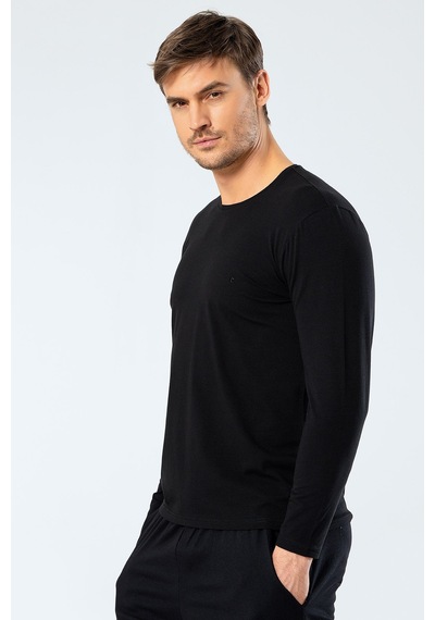 Cacharel Erkek Uzun Kollu T-shirt 1333/siyah Siyah