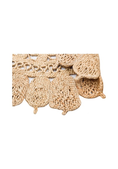 Eko Halı Solo Ca-108 Natural Xw Yuvarlak veya Oval El Dokuma Naturel Jüt Hasır Halı - 150X150