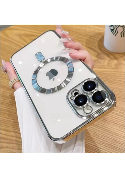 Apple Uyumlu iPhone 13 Pro Kilif Kamera Korumali Magsafe Parlak Luxury 563535422