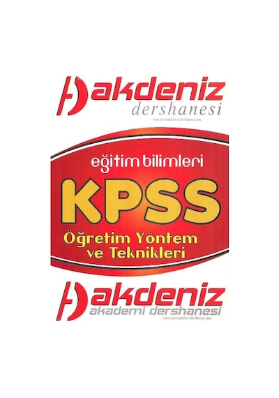 Akdeniz Dershanesi Eğitim Bilimleri Kpss Öğretim Yöntem Ve Teknikleri