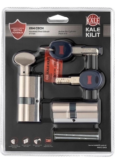 Kale Kilit 264 Cech 2'li Set Hareketli Pimli Silindir 68mm
