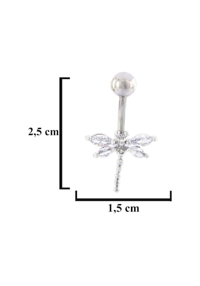 Ferizz 316l Çelik Yusufçuk Model Zirkon Taşlı Piercing Prc-223 Beyaz