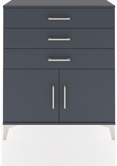 Arges Şifonyer Tek Raflı 3 Çekmeceli 2 Kapaklı 88x30x106 Antr... Antrasit