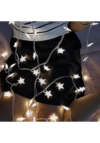 Dekoratif Yıldızlı İp Led Işık - Star Yıldız Led Işık Yılbaşı Süs