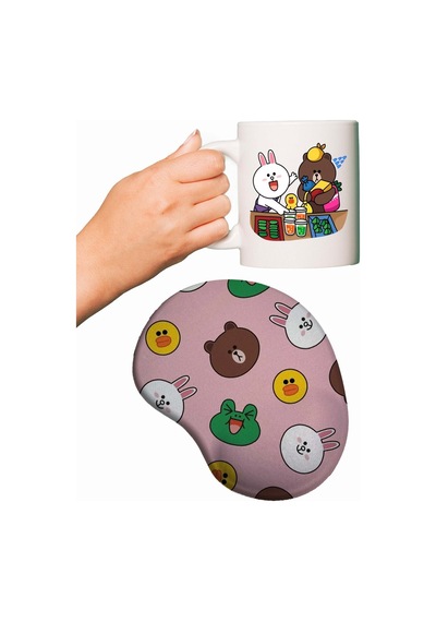 Brown & Friends Baskılı Mouse Pad + Kupa Mousepad