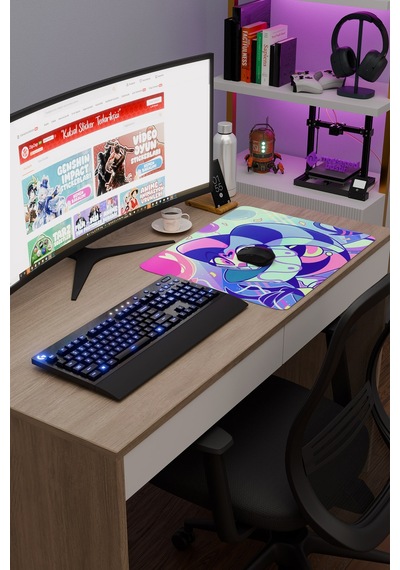Helluva Boss Kaymaz Dikişli Kauçuk Oyuncu Mousepad V3 - 48x40 Xl Gaming Mouse Pad Fare Altlığı