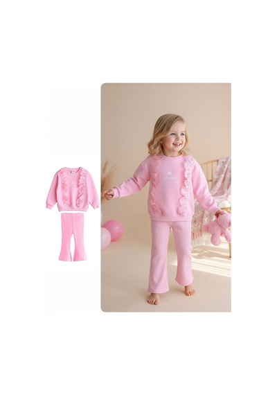 Miniğimin Cicileri Uncrn Fisto Detaylı Kız Çocuk 2 Li Takım - Pembe