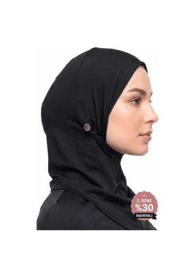 Mayovera Tesettür Deniz Bone - Boğazlı Siyah