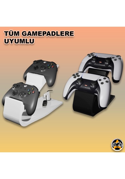 Evrensel Çift Gamepad Tutucu Stand 2 Oyun Kolu Kapasiteli, Hafif Ve Kompakt Tasarım