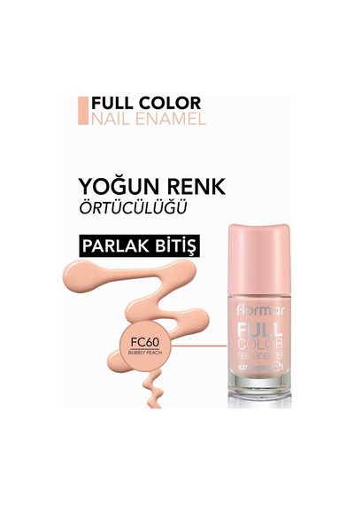 Flormar Oje - Full Color Nail Enamel C60 Berry Brown 8690604497591