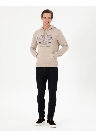 U.s. Polo Assn. Erkek Taş Sweatshirt 50293446-vr049 Taş