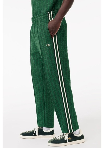 Lacoste Mens Regular Fit Monogram Green Sweatpants Erkek Dokuma Eşofman Altı Yeşil