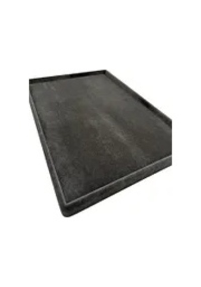 Süet Kumaş Füme Renk 34/24 Cm Takı Servis Sunum Tablası Çok Renkli