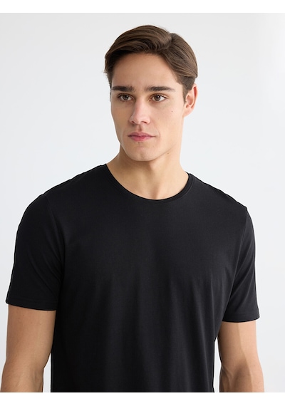 Lcwaıkıkı Classic Siyah Slim Fit Basic Soft Touch Tişört