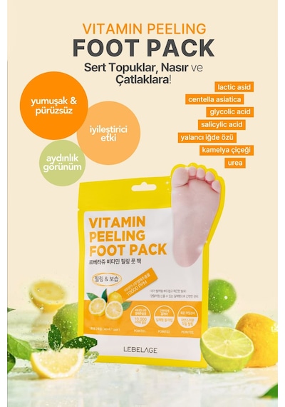 Lebelage Soyulan Ayak Maskesi Vitamin Kompleksi Kore Soyucu Maske Lebelage Vitamin Peeling Foot Pack
