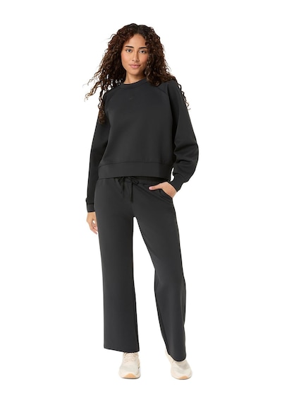 Asics Nagino Refined Texture Sweat Flare Kadın Siyah Koşu Eşofman Altı 2032d371-001