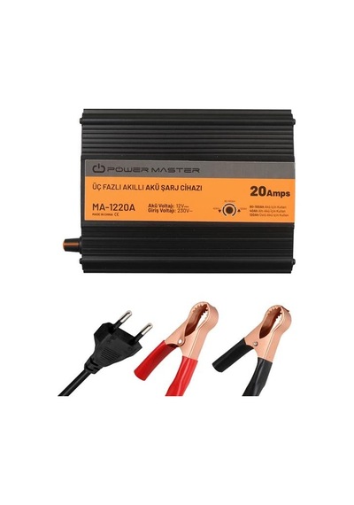 Ma-1220a 12 Volt 20 Amper Üç Fazlı Akıllı Akü Şarj Cihazı