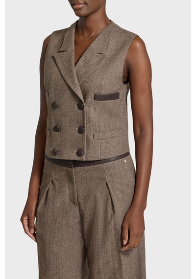 Armani Exchange Regular Fit Balıksırt Desenli Yelek Kadın Yelek Xw002509 Af26078 F6044 Kahve Armani Exchange Regular Fit Balıksırt Desenli Yelek Kadın Yelek Xw002509 Af26078 F6044 Kahve