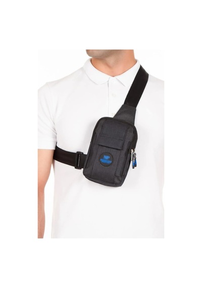 Bizoon Np261 Unisex Keten Kumaş Telefon Bölmeli Çapraz Askılı Omuz Çantası, Günlük Spor 001