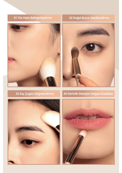 Dasique  Doğal Gölgelendirme Sunan 3'lü Kontür Paleti V Cut Blending Shading 02 Cool Blending
