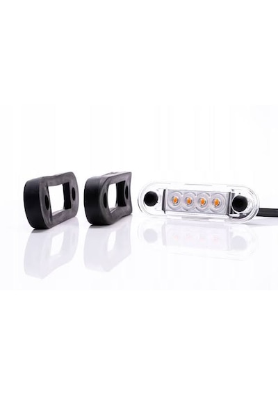 Frıstom Ft-073 4 Ledli Pozisyon Lamba Ledli Turuncu 12v - 36v 0,15 Mt Siyah Lastik Contalı