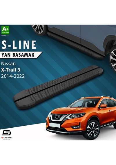 S-Dizayn Nissan X-Trail T32 S-Line Siyah Yan Basamak 183 Cm 2014