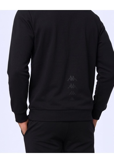 Kappa İther Tur Erkek Siyah Regular Sweatshirt