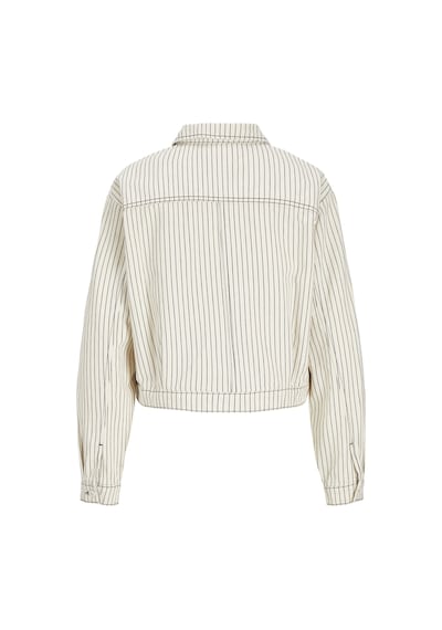 Jack & Jones Kadın Çizgili Gömlek - Maddy - 12267802 Blanc De Blanc Çok Renkli