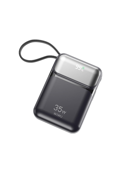 Wiwu Wi-p052 Galaxy Uyumlu Serisi Type-c Lightning Çıkışlı Taşınabilir Powerbank Pd 35w 10000mah Siyah