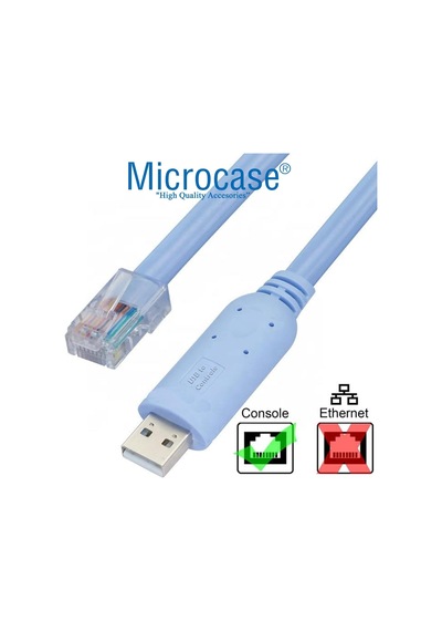 1.8mt Usb 2.0 Cisco Seri Yönlendirici Usb'den Rj45'e Çeviren Konsol Kablosu Mavi Al3948 Standart
