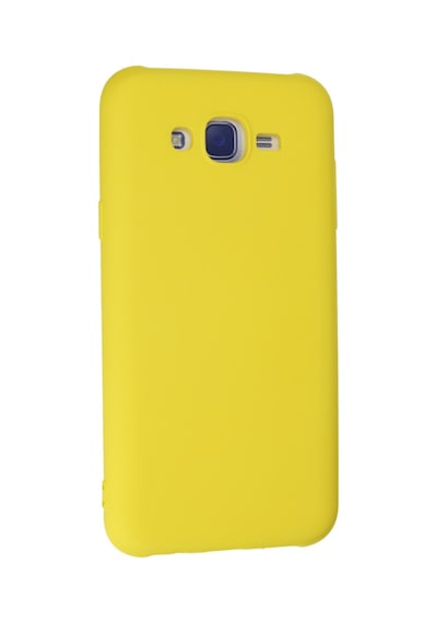 Samsung Galaxy  Uyumlu,  J7 Kılıf Nano İçi Kadife Silikon - Sarı