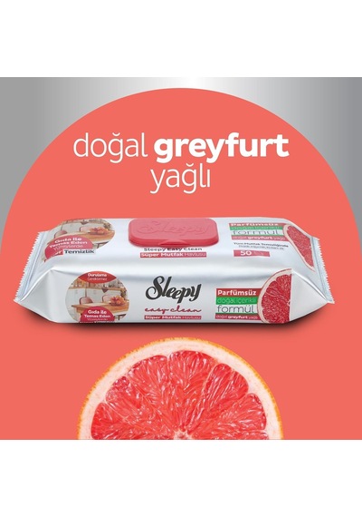Easy Clean Süper Yüzey Temizlik Mutfak Havlusu&mendili Greyfurt Yağlı 4x50 200 Yaprak