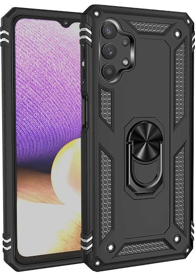 Galaxy A13 4G Kılıf Zore Vega Yüzüklü Standlı Zırh Kılıf