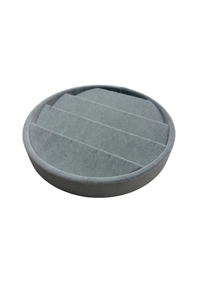 Silindir Model Süet Kumaş 20/20 Cm Gri Küpe-piercing Tablası