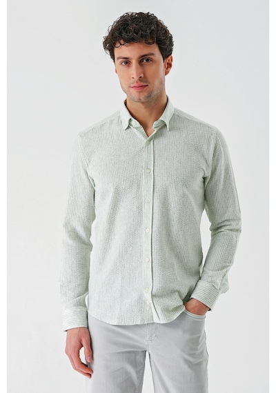 İmza Koyu Yeşil Uzun Kollu Çizgili Biritli Yaka Pamuklu Likralı Casual Slim Fit Dar Kesim Gömlek 1004240233-koyu Yeşil Koyu Yeşil İmza Koyu Yeşil Uzun Kollu Çizgili Biritli Yaka Pamuklu Likralı Casual Slim Fit Dar Kesim Gömlek 1004240233-koyu Yeşil Koyu Yeşil
