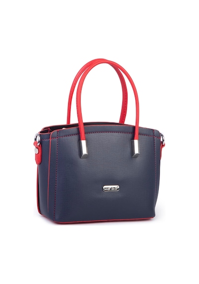 Nas Bag Kadın Mini El Ve Çapraz Çanta Lacivert Kırmızı Laci