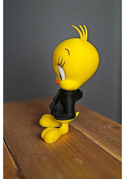 21 Cm 3d Baskı Tweety Figürü, Looney Tunes Figür, Çizgi Film Figürü Tweety